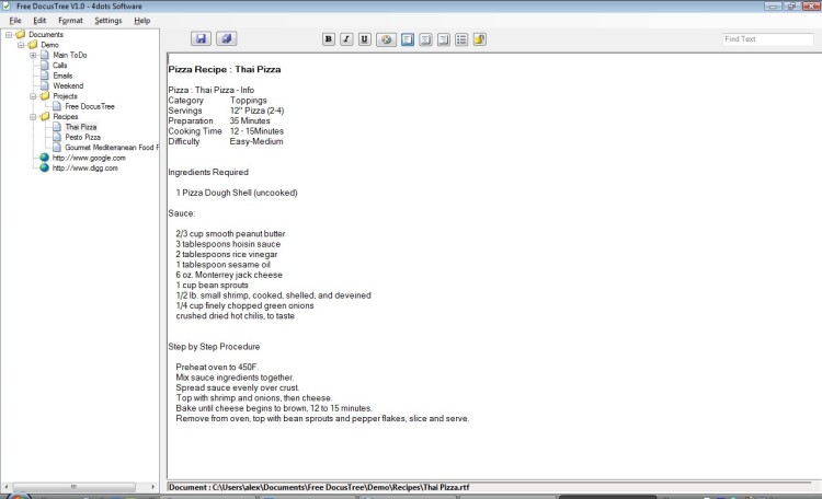 Free DocusTree Screenshot