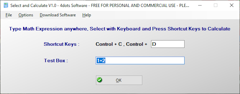 Windows 8 Select and Calculate full