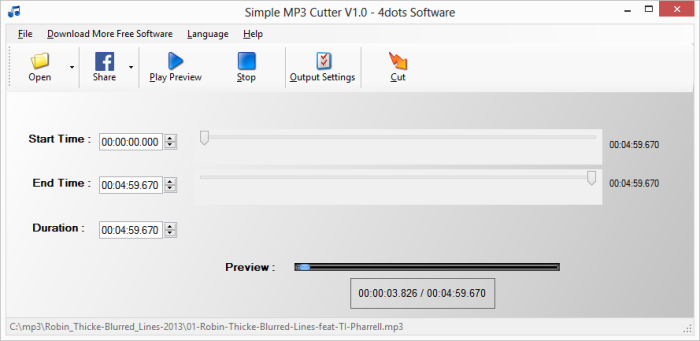 Cut MP3 files easily and for free.