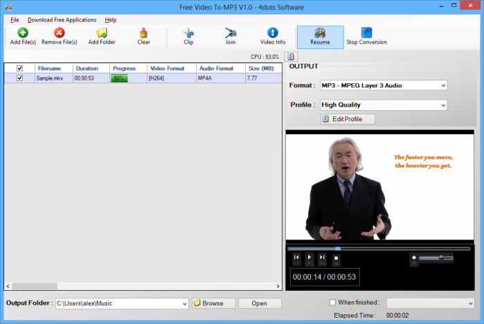 convert mp4 to mp3 video